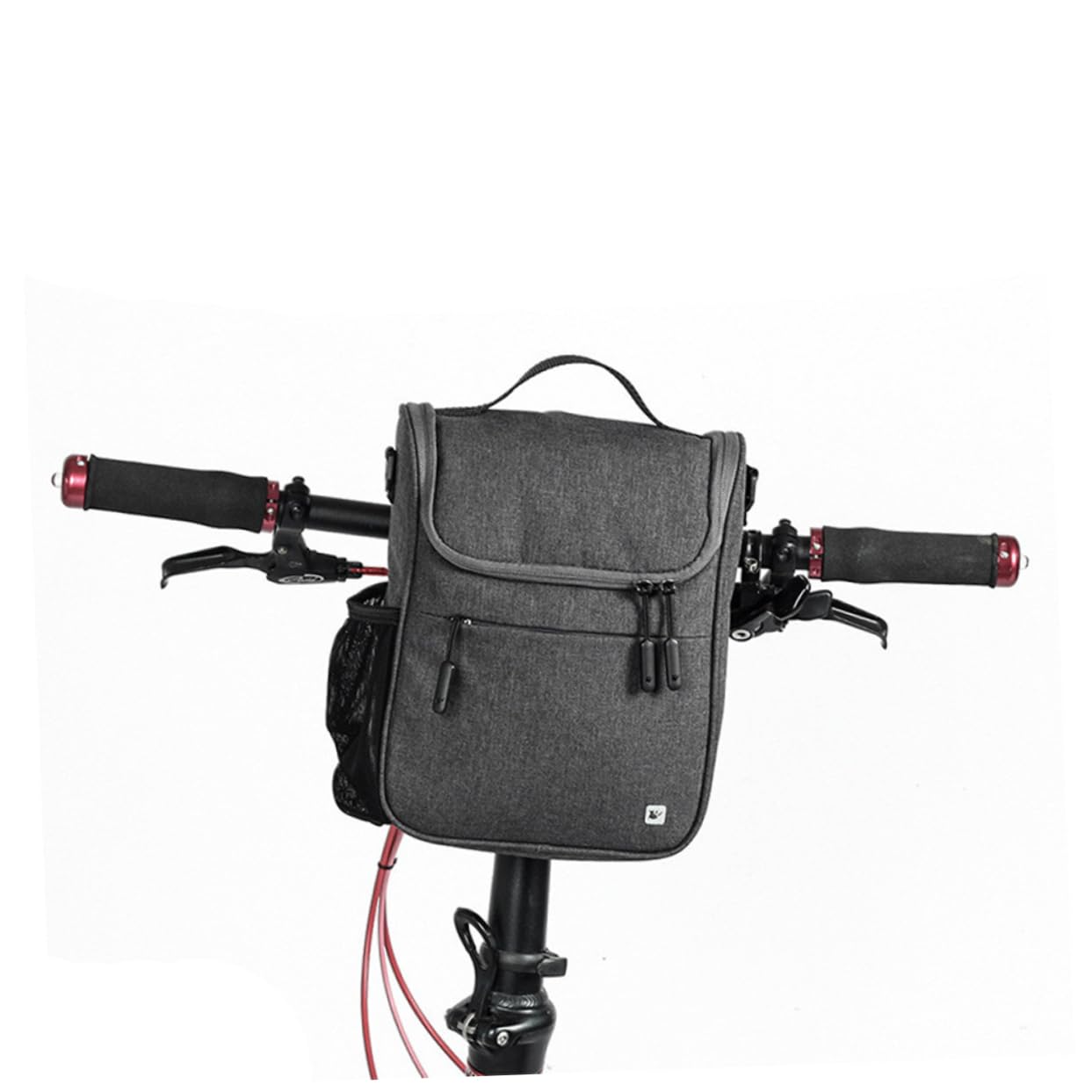 Happyyami Fahrradlenkertasche 5l Große Lenkertasche aus Polyester | Abnehmbare Fronttasche mit Druckverschlüssen, Multifunktionales Design, für Fahrrad und Elektroauto Zufälliger Stil