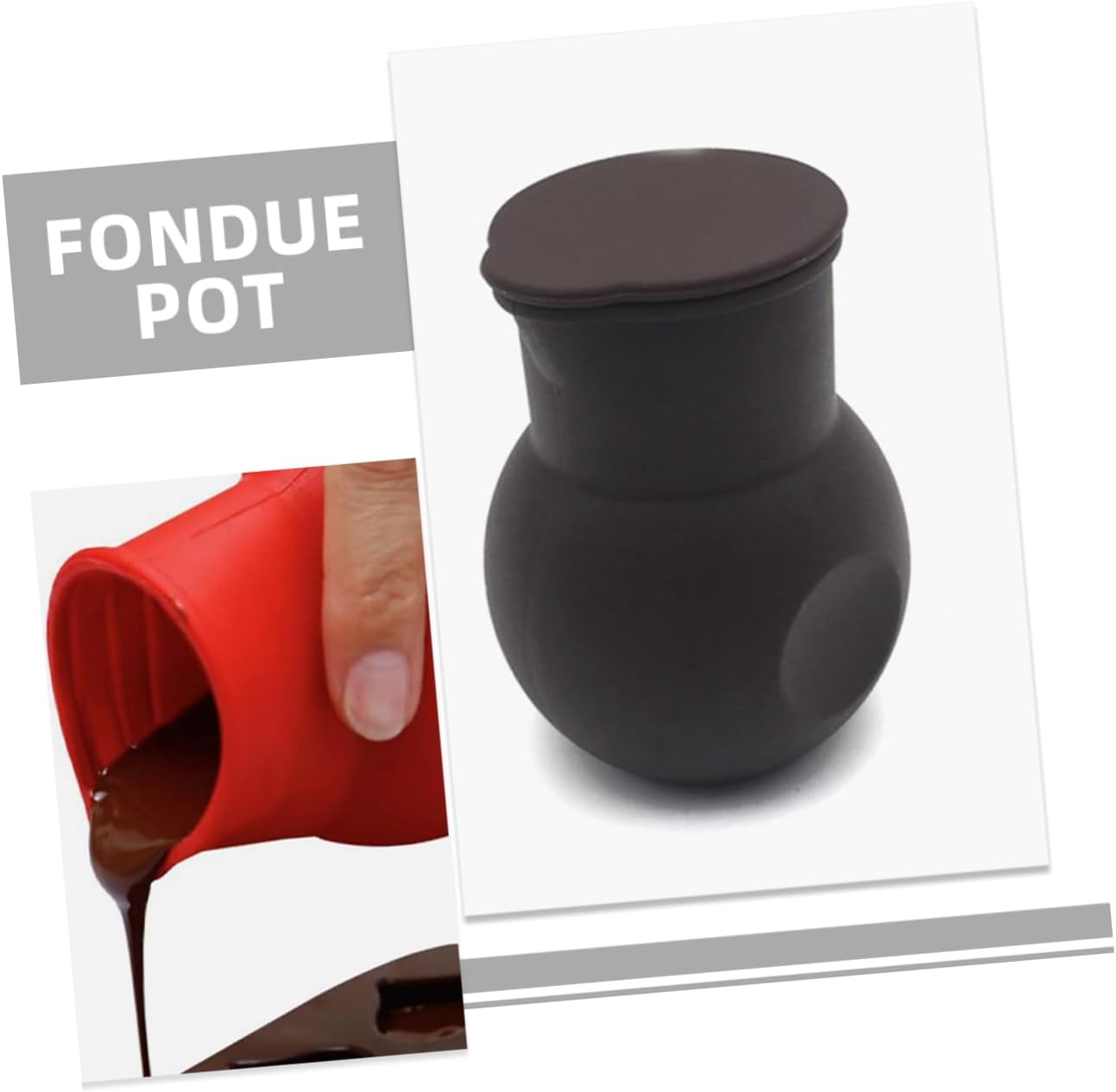 2pcs Silicone Chocolate Melting Pot with Smooth Edges for Family