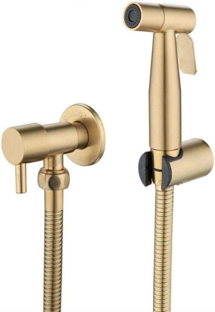Toilet Sprayer Kit Brass Shower Sprayer Replacement Spray Compatible with Premium Cloth Diaper Sprayer - SUS304 AirbrushToilet Set Companion Wall Mounted