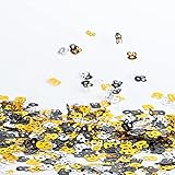 50th Birthday Confetti - 30g Black Gold Silver Metallic Glitter Foil Sequins for 50 Years Birthday Party Anniversary Decorations - Image 6