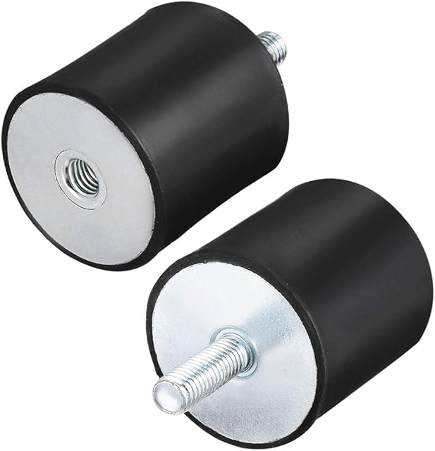 sourcing map M10 Male Female Rubber Mounts, Shock Absorber, for Motor Generator Compressor Garage Reverse Osmosis Pump Impact Air Generator Car Bobbins, D50mmxH50mm