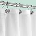 Sunlit Design Polyester Blend Fabric 3D Textured Shower Curtain, Machine Washable, Water Repellent for Bathroom Showers and Bathtubs - 70" x 72", White