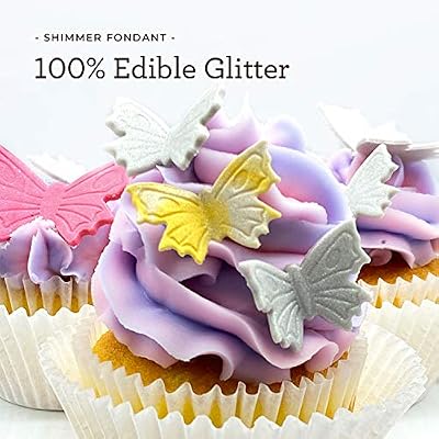 Satin Ice Gold Shimmer Fondant With Edible Glitter (1 Pound, Vanilla) For Cake Decorating