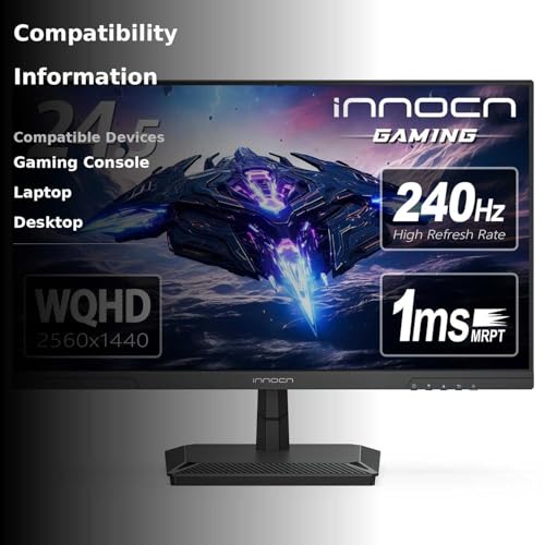 INNOCN 24.5" Gaming Monitor 1440p 240Hz 25G2S の商品画像 2