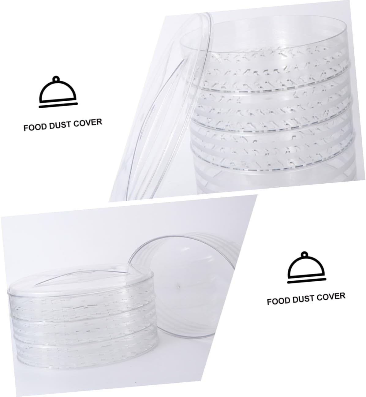 VICASKY Multi-layer Folding Food Cover Set 5pcs (3 Low + 1 High + 1 Lid) Practical Insulation Preservation Mesh Cover for Home Kitchen Food Freshness and Dust Protection