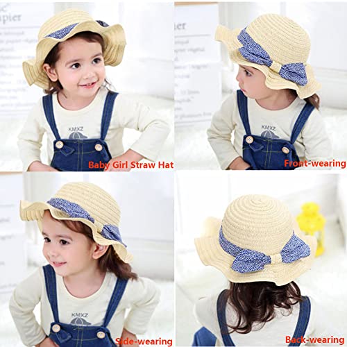 Baby Hat Summer Straw Hat Bowknot Beach Sun Protection Hat For Girls #TOP4