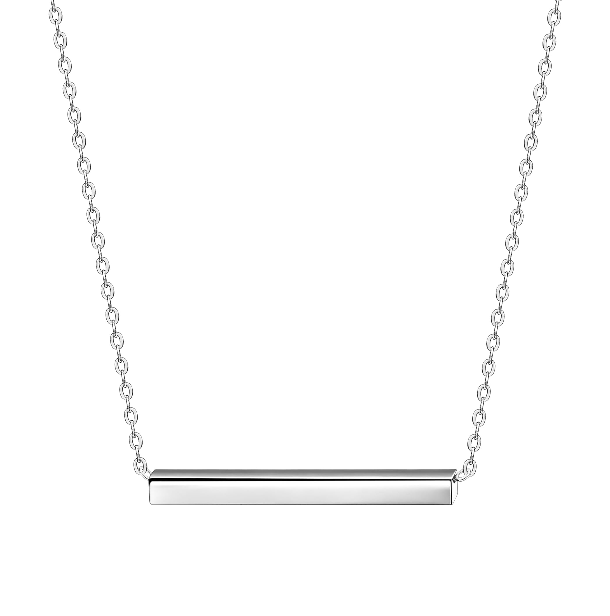 KristLand - Women Bar Necklace Dainty 18K Gold Plated Simple Design Solid Circle, Heart Choker Chain Silver Necklaces for Women