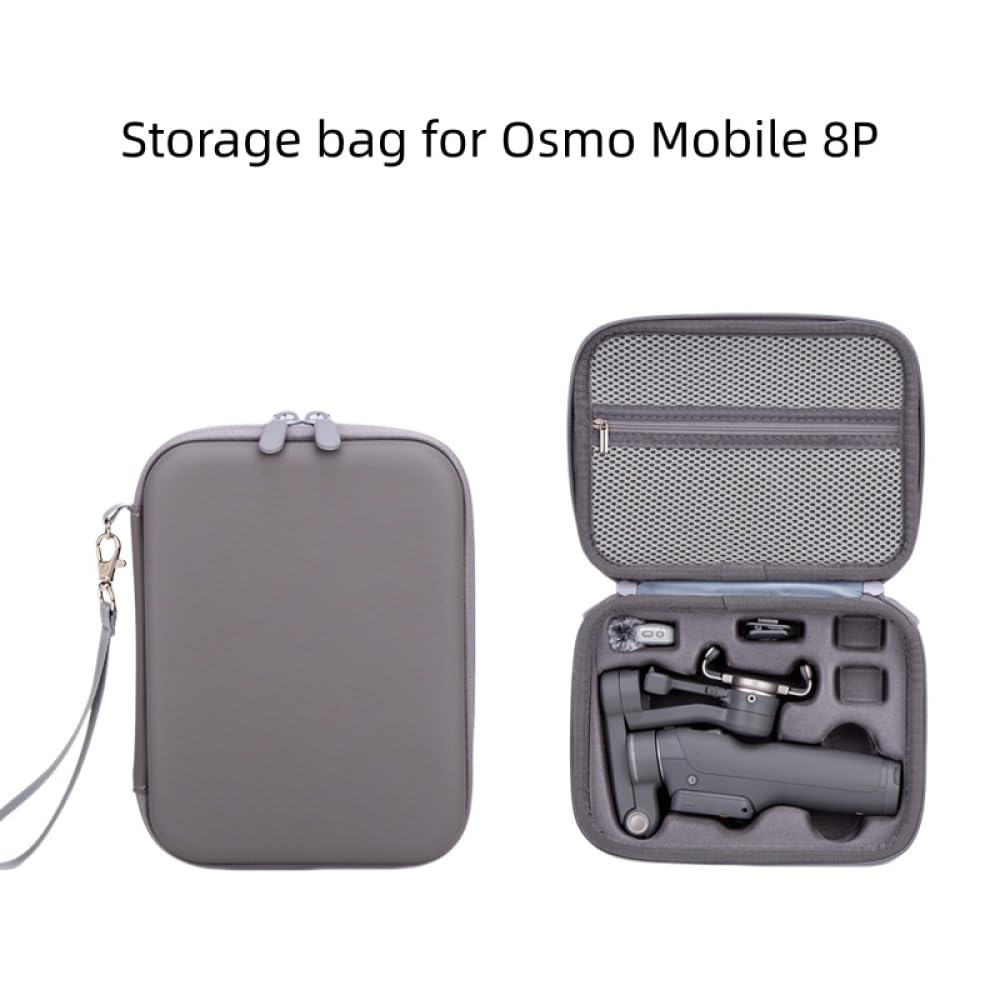 OSMO Mobile 8P Hülle, PU-Leder, tragbare Aufbewahrung, OM 8P Hülle, Reisetasche für DJI OSMO Mobile 8P Combo Gimbal Stabilisator Zubehör