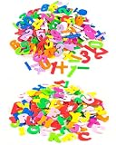 BCHKO 390 Lettere Adesive Alfabeto in Gommapiuma, Autoadesive EVA Colorate per Bambini, Lavoretti & Apprendimento Inglese