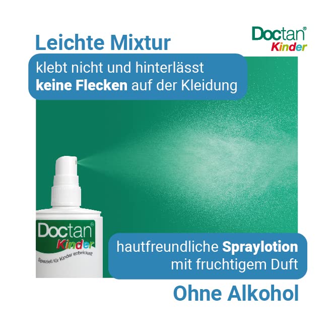 Doctan Lotion für Kinder ab 6 Monaten – bis zu 12h zuverlässiger Schutz vor Mücken, Zecken, Stechfliegen, 100ml