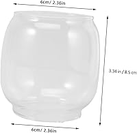 Vista 2 de Uonlytech 2 piezas de lámpara de cristal de repuesto de globo de queroseno para lámpara de mesa vintage, 3.3 x 2.5 pulgadas