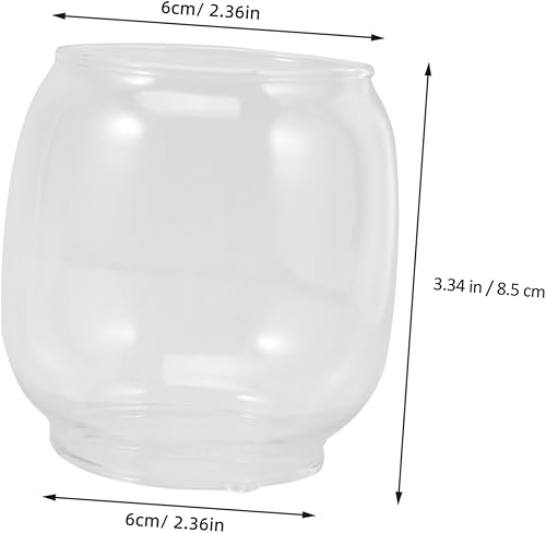 Miniatura 2 de Uonlytech 2 piezas de lámpara de cristal de repuesto de globo de queroseno para lámpara de mesa vintage, 3.3 x 2.5 pulgadas