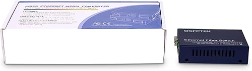 Miniatura 5 de QSFPTEK Convertidor de medios Gigabit Ethernet con módulo SFP, multimodo de fibra LC dual, 1 x 101001000Base-T RJ45 a 1 x 1000Base-SX SFP ranura