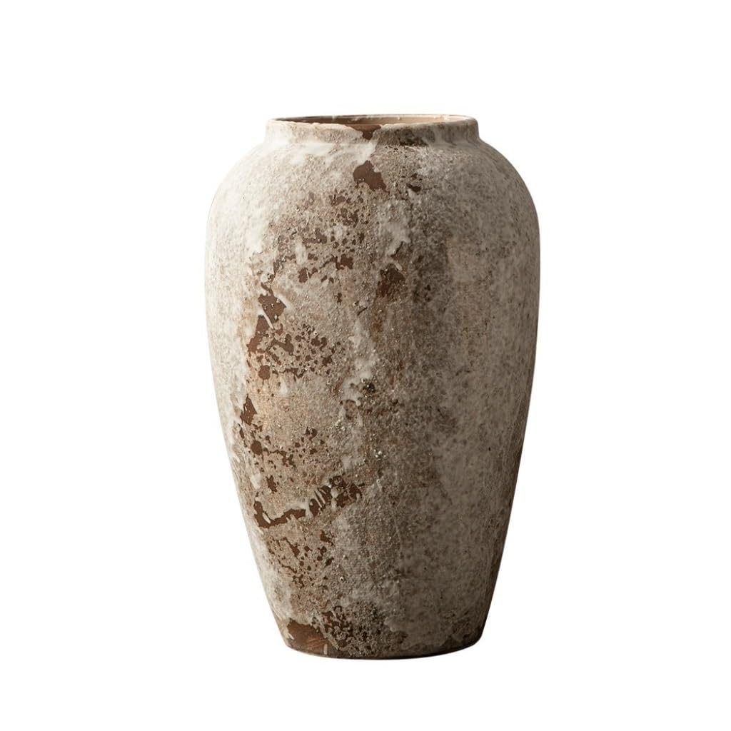 Jarrón de cerámica Moteado Retro, Nuevo jarrón de cerámica Chino, decoración de arreglos Florales, jarrón de cerámica hidropónica, jarrón para el hogar, Gris-A