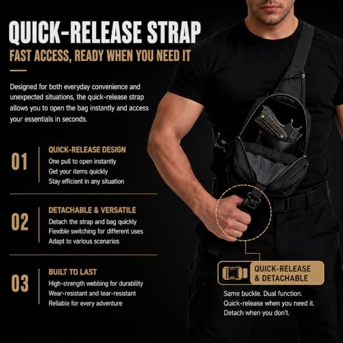 Wotony RFID Blocking Tactical Crossbody Bag