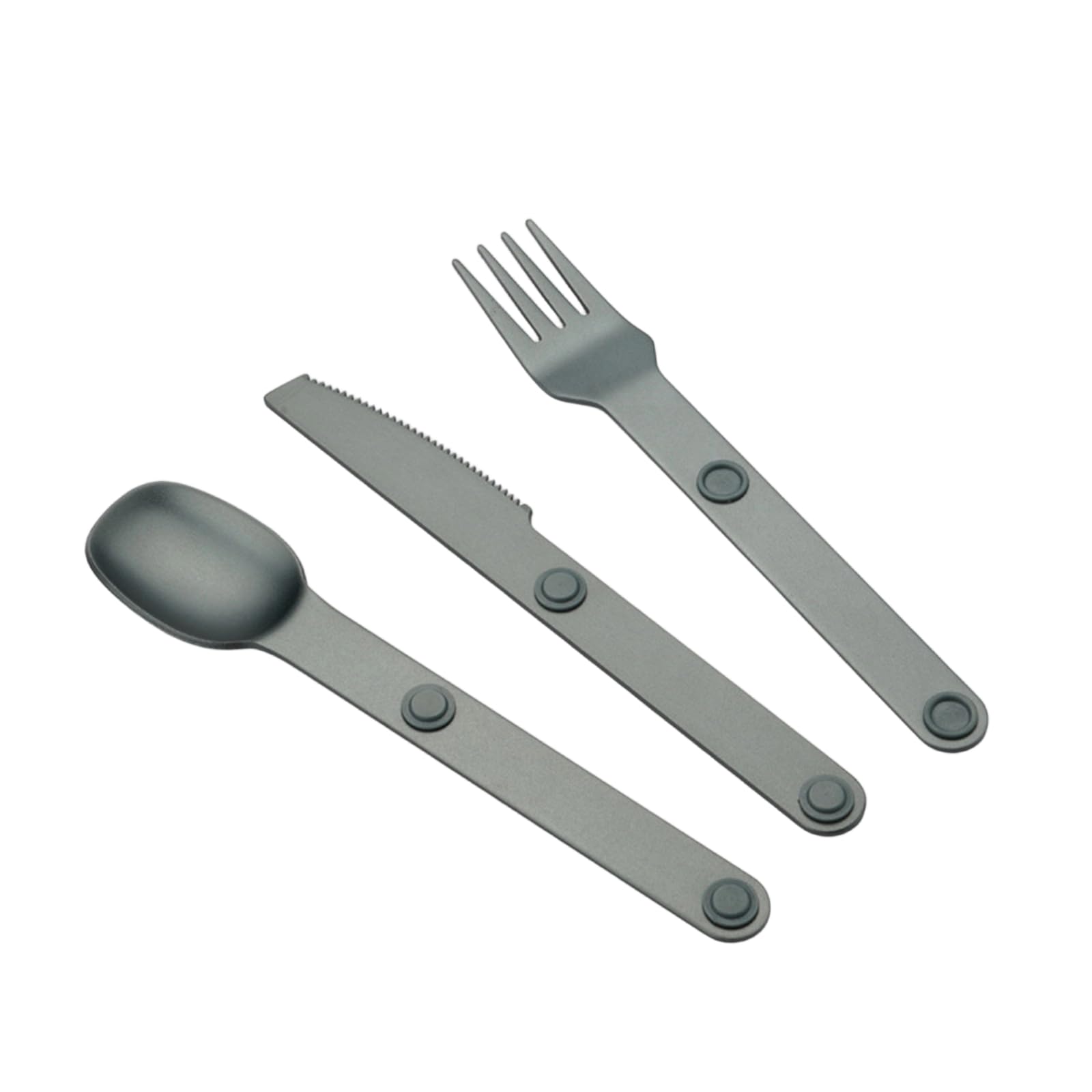 Nucelit Utensil Set 3 Piece Aluminum Cutlery Fork Spoon Dishwasher Safe Easy Storage Aluminum Camping Utensils