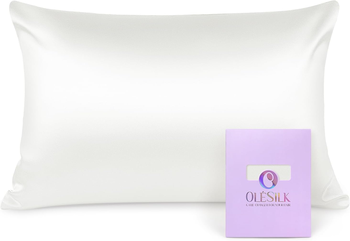 OLESILK 100 Silk Pillowcase for Hair and Skin, Both Sides 16 Momme