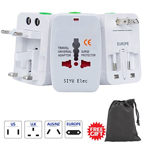 Travel Plug Adapter, European Converter, International Universal Power Converter Plug, All In One Outlet Converter, Travel Converter, European Electrical Adapter Adaptor for Ireland Spain Without USB