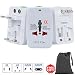 Travel Plug Adapter, European Converter, International Universal Power Converter Plug, All In One Outlet Converter, Travel Converter, European Electrical Adapter for Ireland Spain Without USB (white)