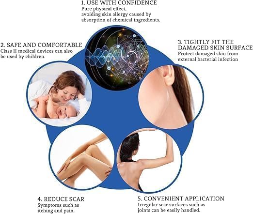 Image of Scar Removal Cream & Silicone Gel | Advanced Scar Treatment for, Keloids & Stretch Marks | Scar Repair Cream for Old & New Scars | Scar Gel for Face & Body (1)