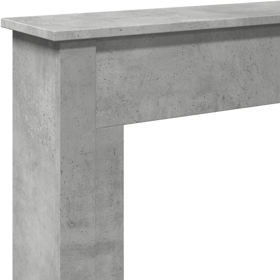vidaXL Fireplace Surround Concrete Grey 29.5x7.9x34.4 Engineered Wood