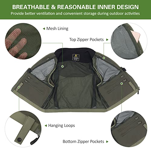 colete de fotografia,Colete de pesca de malha com vários bolsos ao ar livre colete de secagem rápida