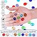 50PCS Mini Glass Gems,Mixed Colour Mancala Stones Flat Bottom Marble Beads for Home Decorative Art Craft Vase Filler(0.5