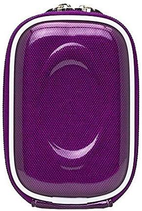 Carbon Fiber Purple Carrying Case for Canon Power Shot A495 A800 A1200 A2200 is A3300 is D10 100 310 (ELPH, HS) Point and Shoot Digital Camera Tripod and Screen Protector