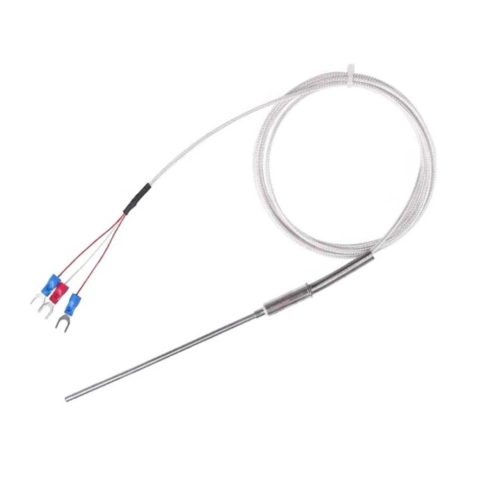 PT100 Type Armored Thermocouple WZPK-191 Temperature Sensor Probe -200+450 ℃(Probe diam2X1000mm)