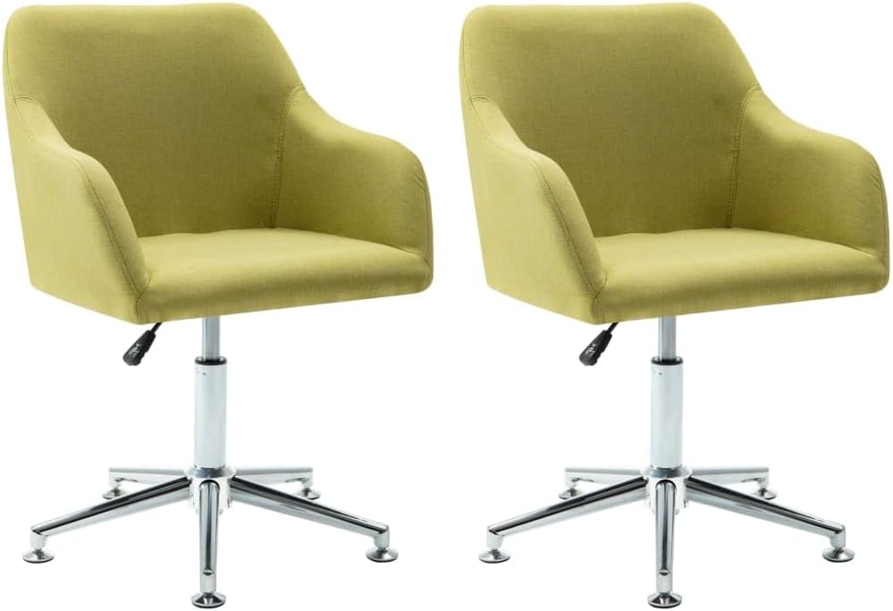 Swivel Dining Chairs 2 pcs,Patio Chairs,Porch Chairs,Outdoor Chairs,Lounge Chairs,Library Chairs,Hospitality Chair,for Room,Living Waiting,Farmhouse,Coffee Shop,Outdoor,Green Fabric