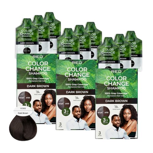 Red by Kiss Color Change Shampoo, 3 sobres, Tinte permanente miniatura 1