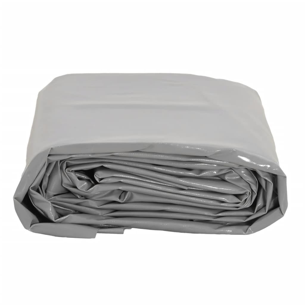 Telone grigio 3 x 6 m 650 g/m² | Tela PVC di alta qualità, resistente all'acqua strappo, uso esterno, copre mobili rimorchio