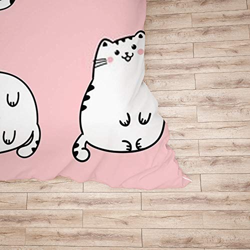 Parure de lit 2 pièces en microfibre douce avec housse de couette et taie d'oreiller motif chat - 6
