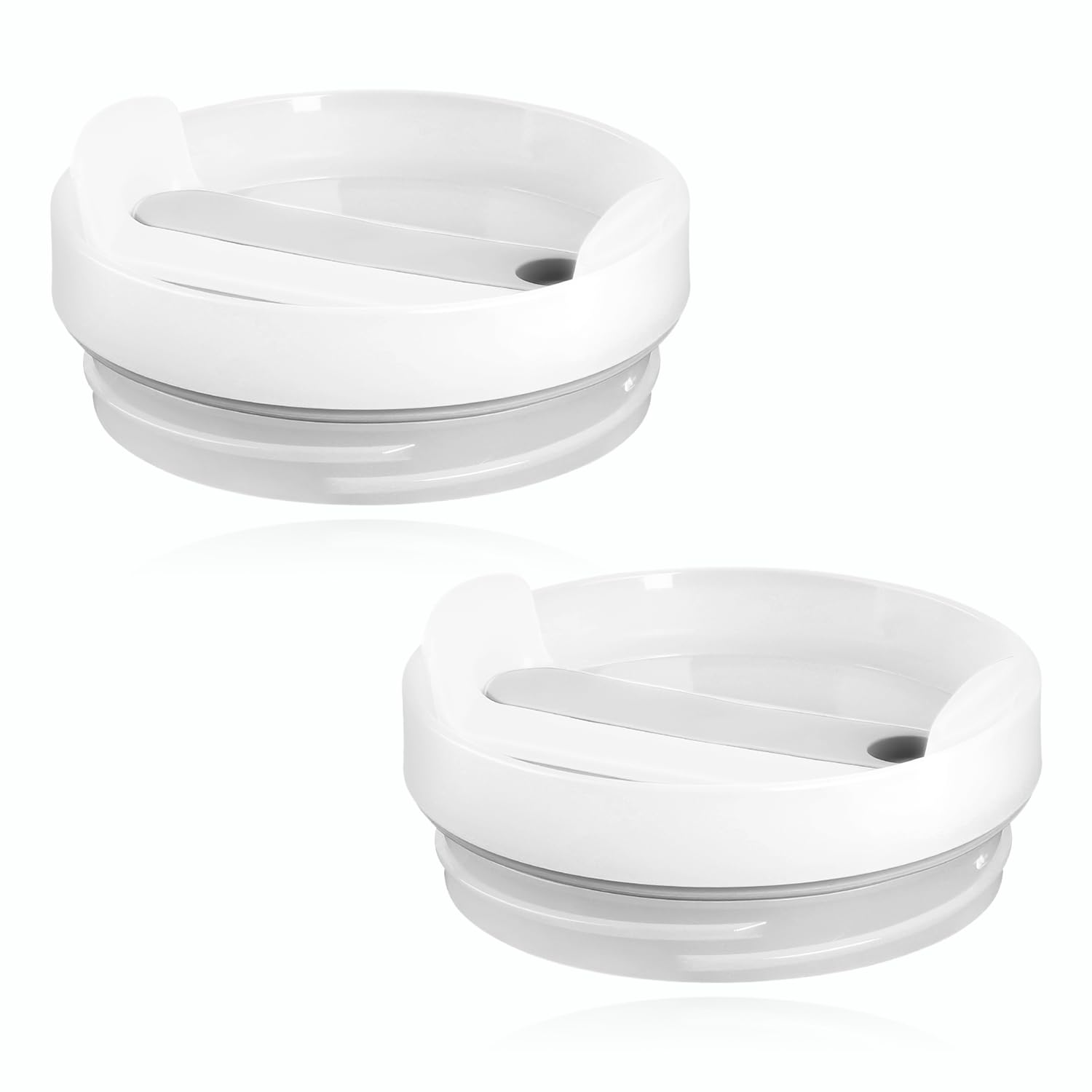 Hopzab 2PCS Tumbler Lids, 40oz Splash Resistant Replacement Covers, BPA Free Leak Proof Travel Mug Accessories, with Straw Hole for Coffee Mugs