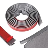 EFUTURETIME 3 Metros Listón de Borde Autoadhesivo para Alfombras, Tiras de Transición de Suelo de PVC, para la Decoración y Fijación de Moqueta, Gris