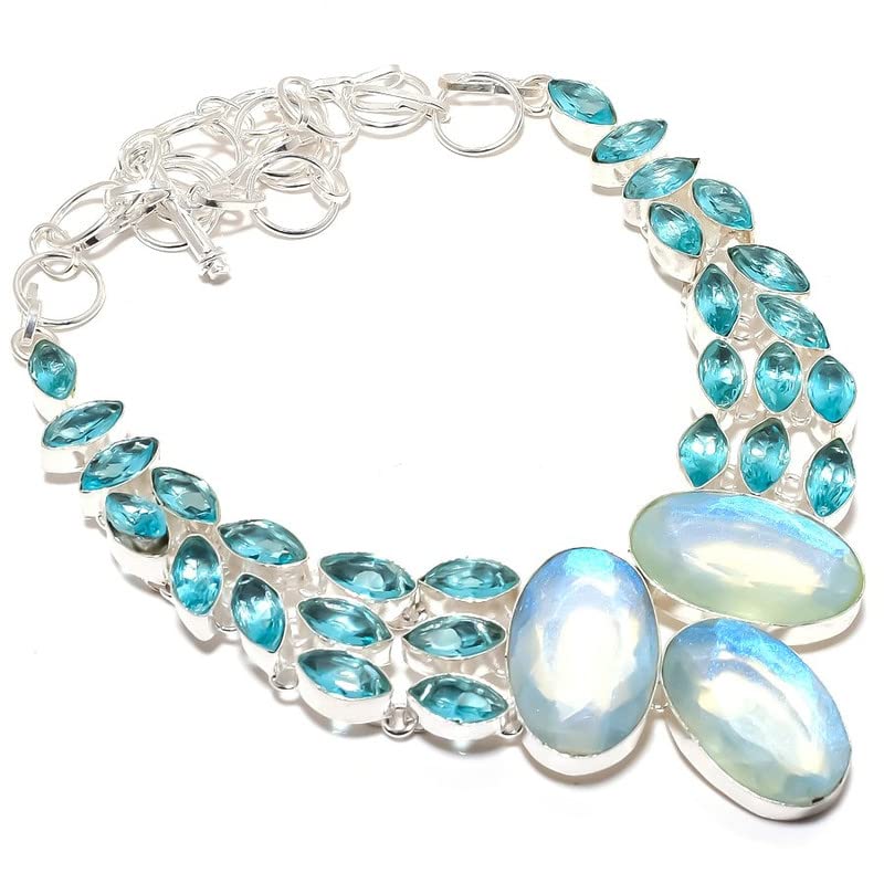 Collier opale triplet contre les reflets ternes, bijou argent fait main