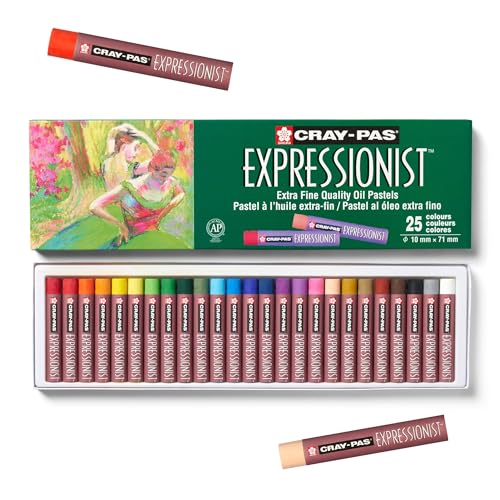 SAKURA XLP25 25-Piece Cray-Pas Expressionist Oil Pastel Set Assorted Color