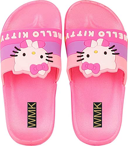WMK kids girls boys Unisex Kitty Slider casual wear, home wear stylish flip flop slipper slides