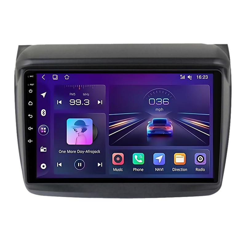 Pantalla para coche de 9" para L200 2008-2016: viajes en familia con navegación GPS activa