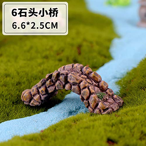 Maomia 8 Pcs Mini Lighthouse Water Well Bridge Figurines Miniature Gardening Pool Lawn Running Water Terrarium Stone Bridge Figurine Micro Landscape Indoors Outdoors Decorative Accessory #TOP7