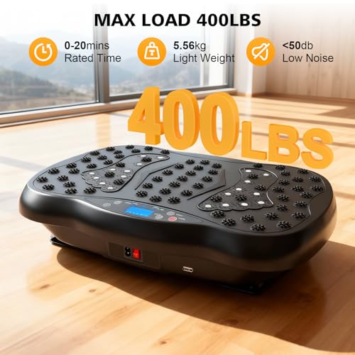 FURFAST SG0063 Vibration Plate – Budget 400 lb Capacity with Resistance Bands — view 7