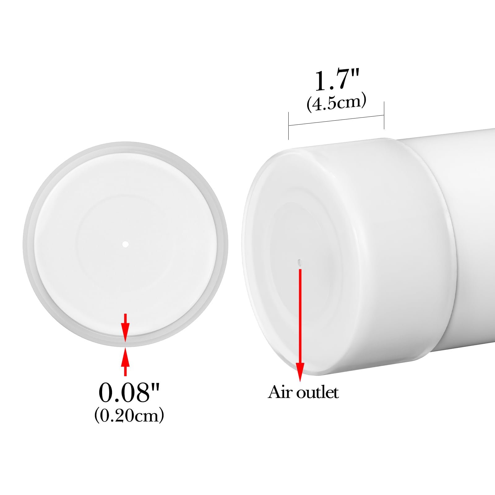 Linkidea - Confezione da 2 Protezioni per Borraccia compatibili con la Borraccia Sportiva Owala FreeSip da 32 oz, Protezione Antiscivolo in Silicone per Il Fondo della Borraccia (Bianco Trasparente)