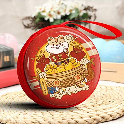 Preisvergleich Produktbild Unbekannt Weihnachten Süßigkeiten Geschenkbox Geldbörse Reißverschluss Kleine Brieftasche Geldbörse Weißblech Bargeld Aufbewahrungstasche