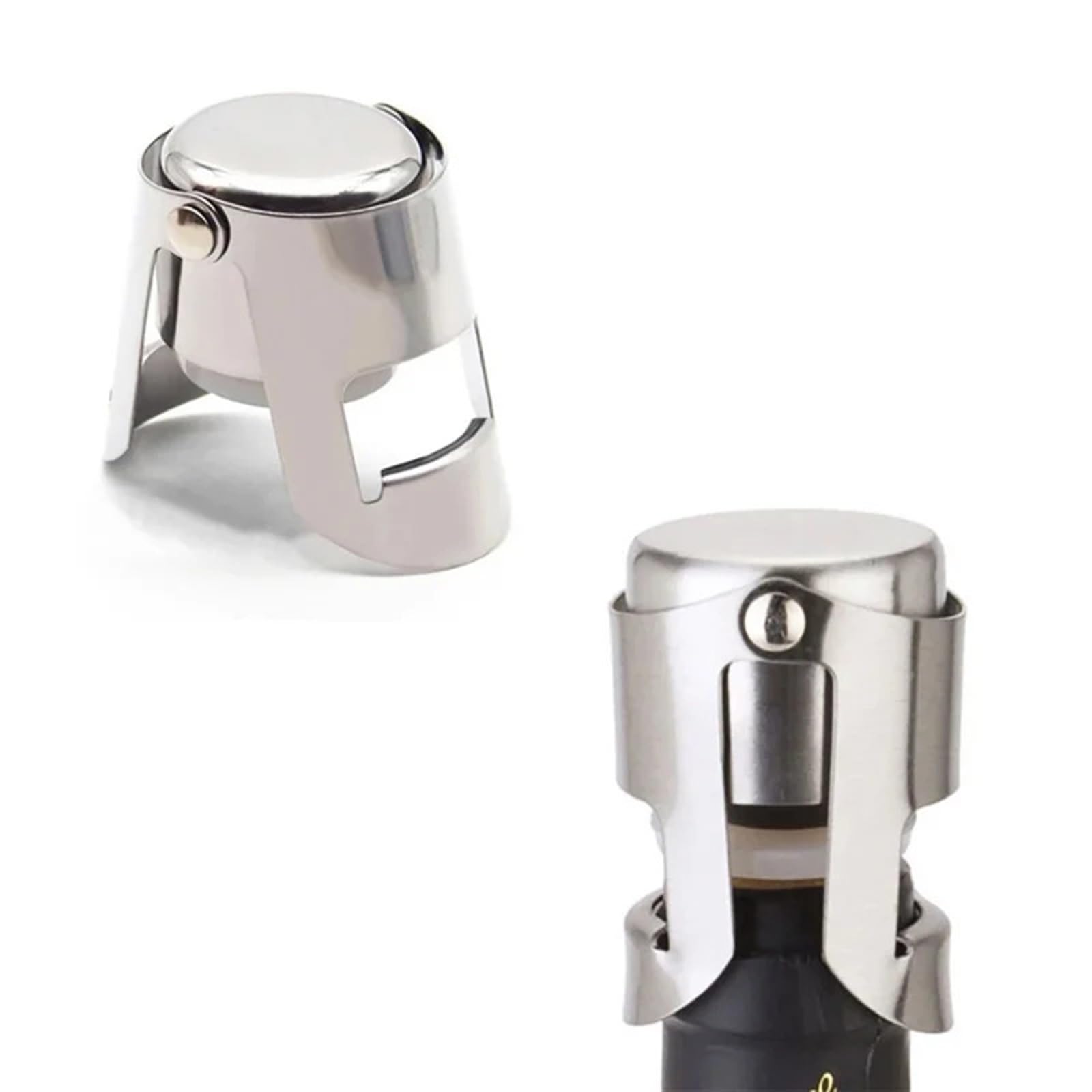 Tapón sellado al vacío for botella de vino y champán, tapón de ahorro de cerveza de acero inoxidable, sellador de tapa, tapón de vino tinto for herramienta de Bar, 30 Uds. para botellas de cristal