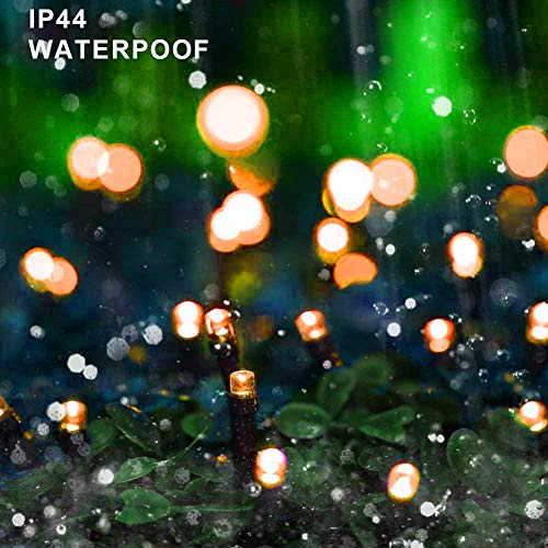 Home Lighting 66Ft 200 Led Halloween String Lights, Plug In Green Wire String Light, 8 Lighting Modes Waterproof Fairy Mini Lights For Indoor Outdoor Christmas Wedding Party Decorations (Orange) #TOP3