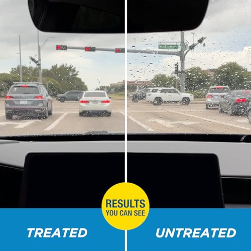 image for Rain-X 630177SRP Cerami-X Glass Cleaner + Water Repellent, 23oz - Clea