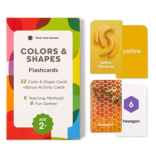 Think Tank Scholar Colors & Shapes Flash Cards for Toddlers, Ages 3+, Preschoolâ€¦