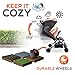 Jovial Lightweight Baby Stroller, Folding Travel Stroller with Reclining Seat, Canopy, 5-Point Safety Harness, Storage Basket, Smooth Wheels, Compact Portable Design (39.8