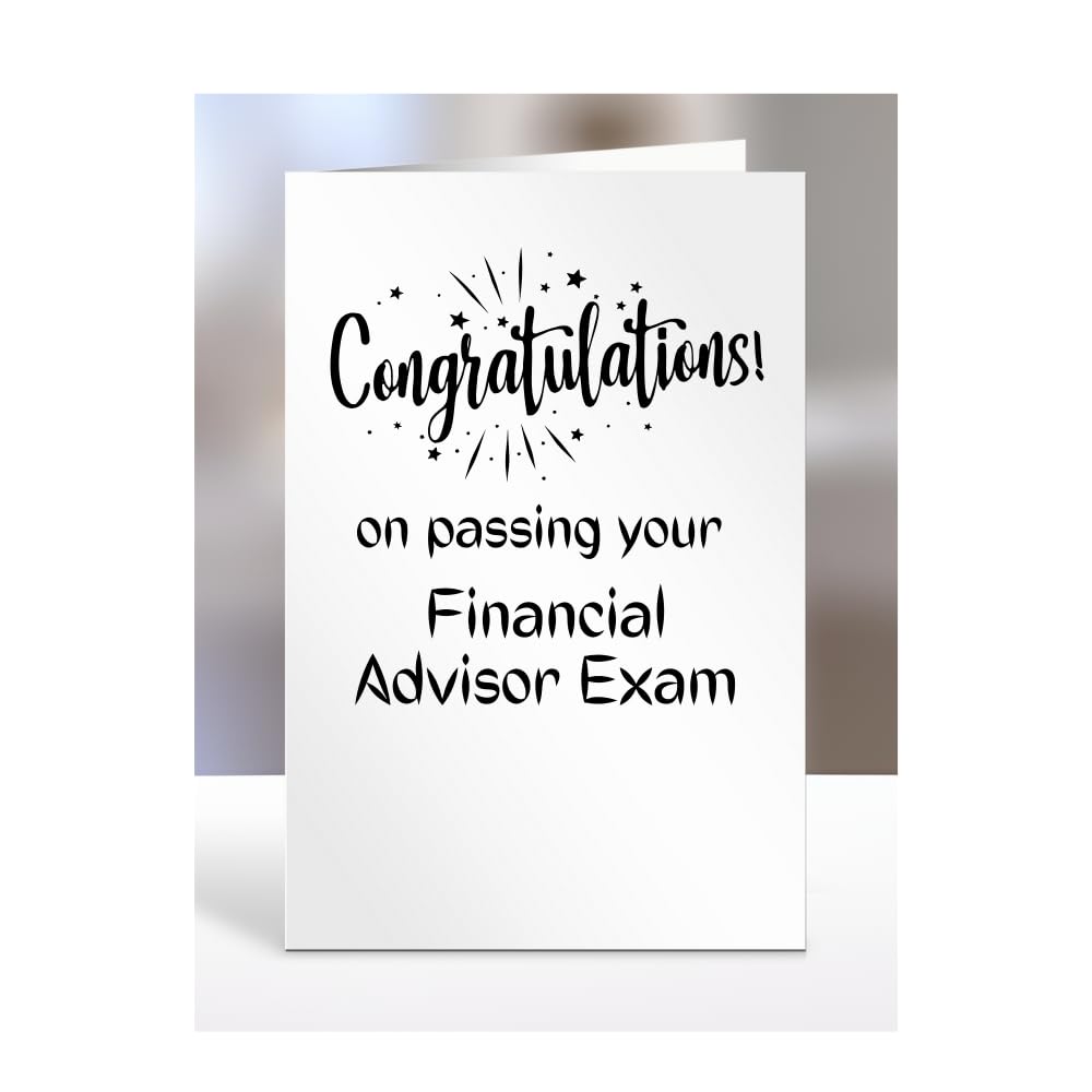 Congratulations on passing your Financial Advisor exam card, gifts for men, women, friend, colleague, boss, manager, presents for christmas, A5-244b_11