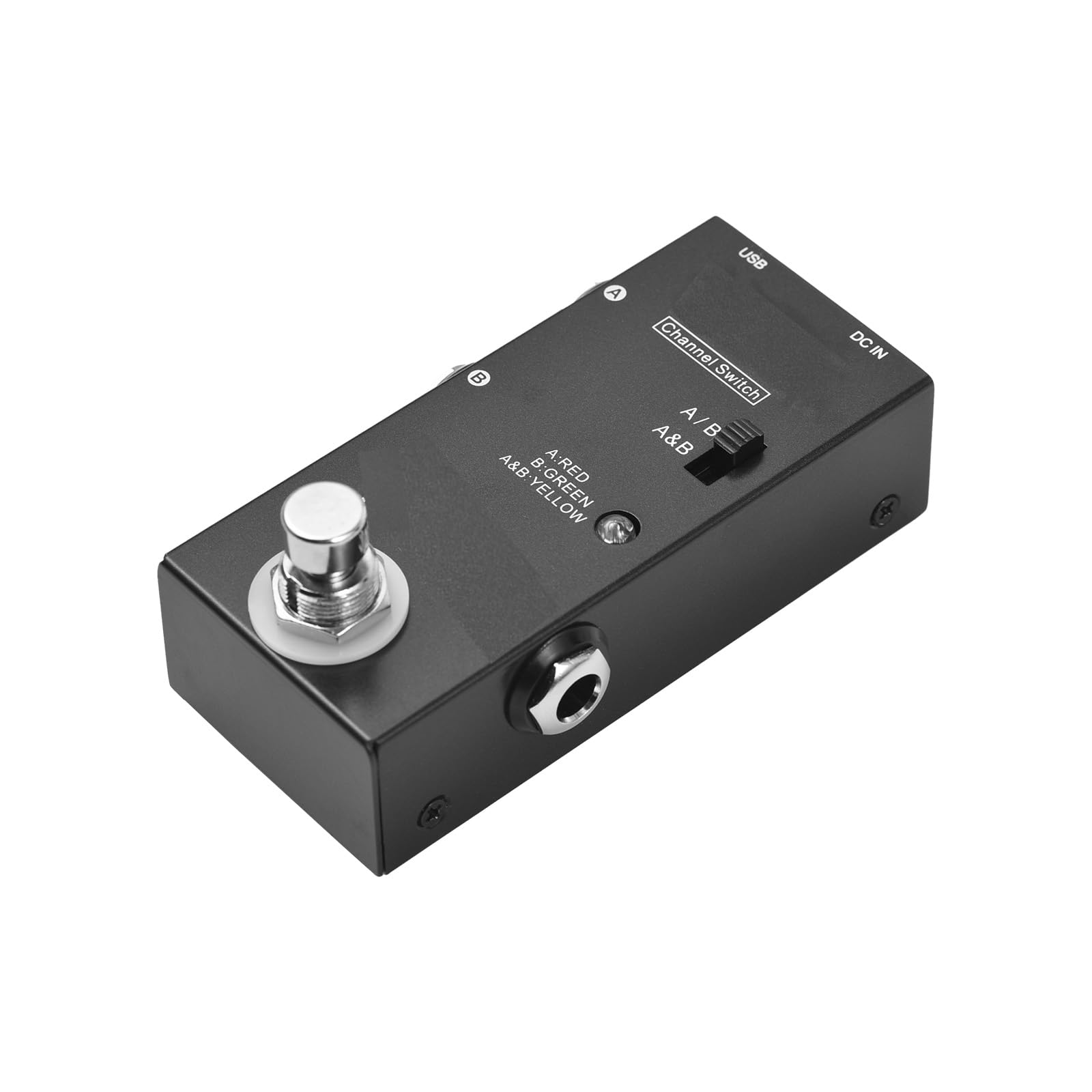 ABY Line Selector AB-Schalter Mini-Gitarreneffektpedal True Bypass Gitarren-Bass-Pedal AB-Box – ABY-Kanalschalter